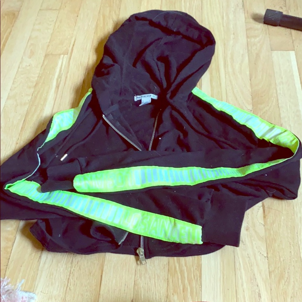 Crop meson and black jacket